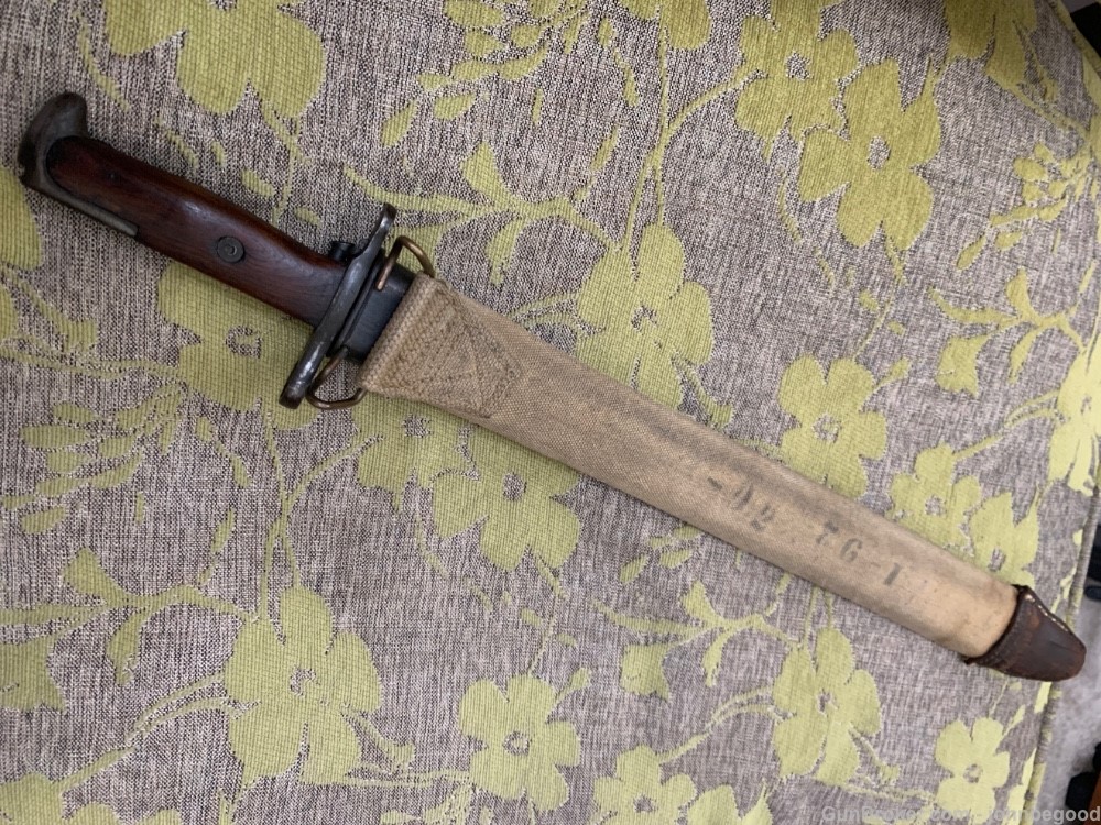 Rock Island ARMORY MODEL 1905 BAYONET WITH CANVAS SCABBARD DATED 1910 RIA-img-3