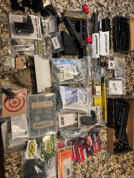 Large lot of AR-15 parts-img-0