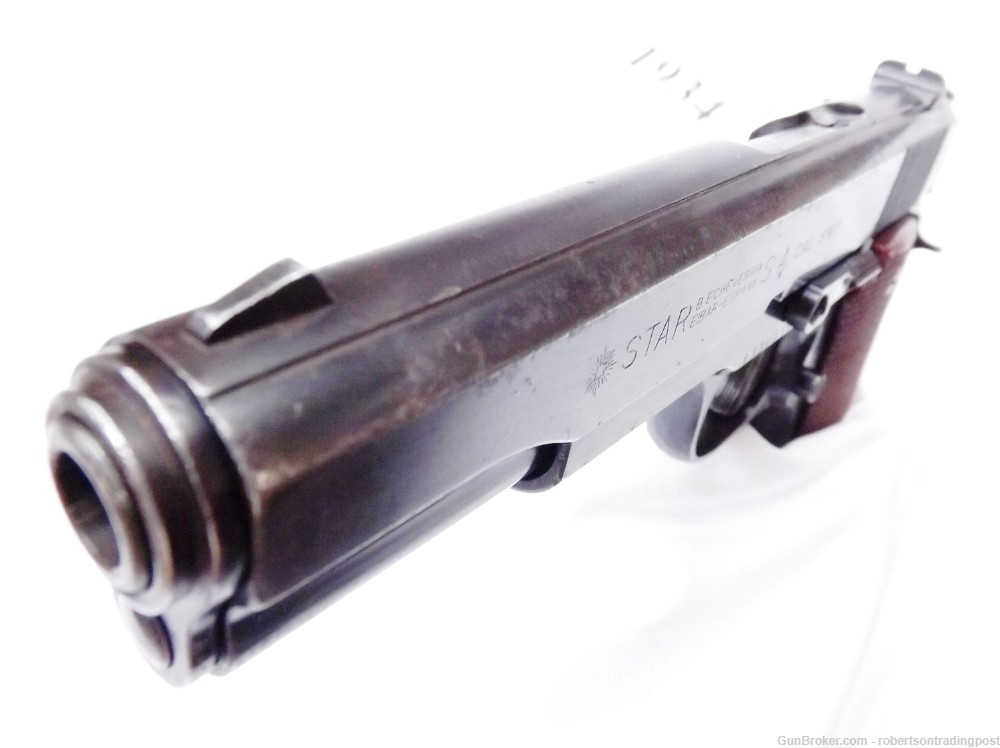 Star Spain 9mm Super B 5” Blue 1974 Spanish Guardia Pistol C&R CA OK VG-img-1