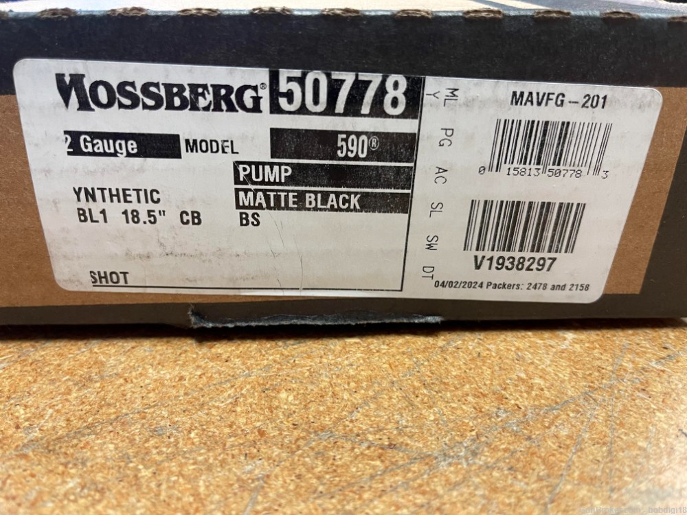Mossberg 50778 590 Tactical 12 Gauge 6+1 3" 18.50" Cylinder Bore NO CC FEES-img-3