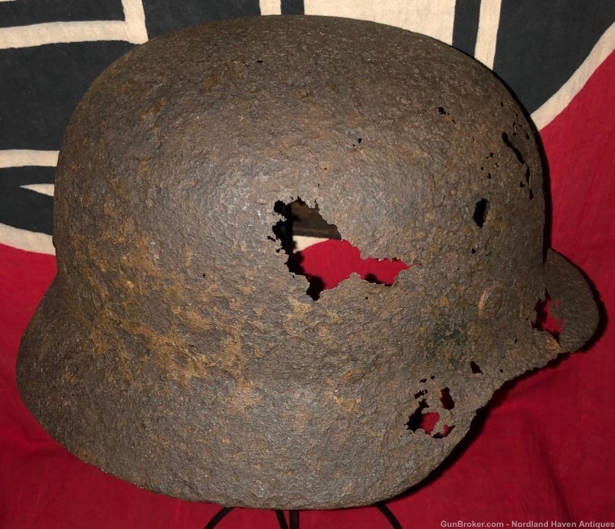 Original WW2 German Ground Dug Heer Army Decal Uniform Helmet militaria -img-5