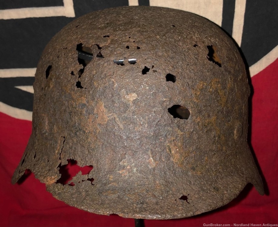 Original WW2 German Ground Dug Heer Army Decal Uniform Helmet militaria -img-7