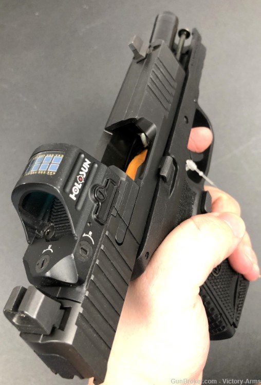 FN 509C 9mm Pistol Black Holosun HS407C X2 Red Dot Optic-img-3