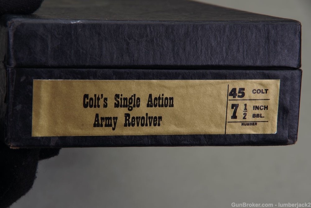 High Condition 1958 Colt 2nd Gen. Black Box SAA 45LC 7 1/2'' Blue/CC       -img-2