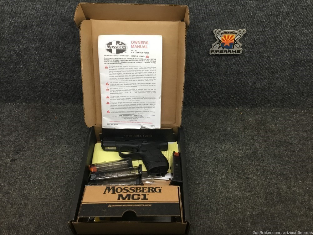Mossberg MC1SC SemiAuto Handgun 9MM case 5 Mags-img-0