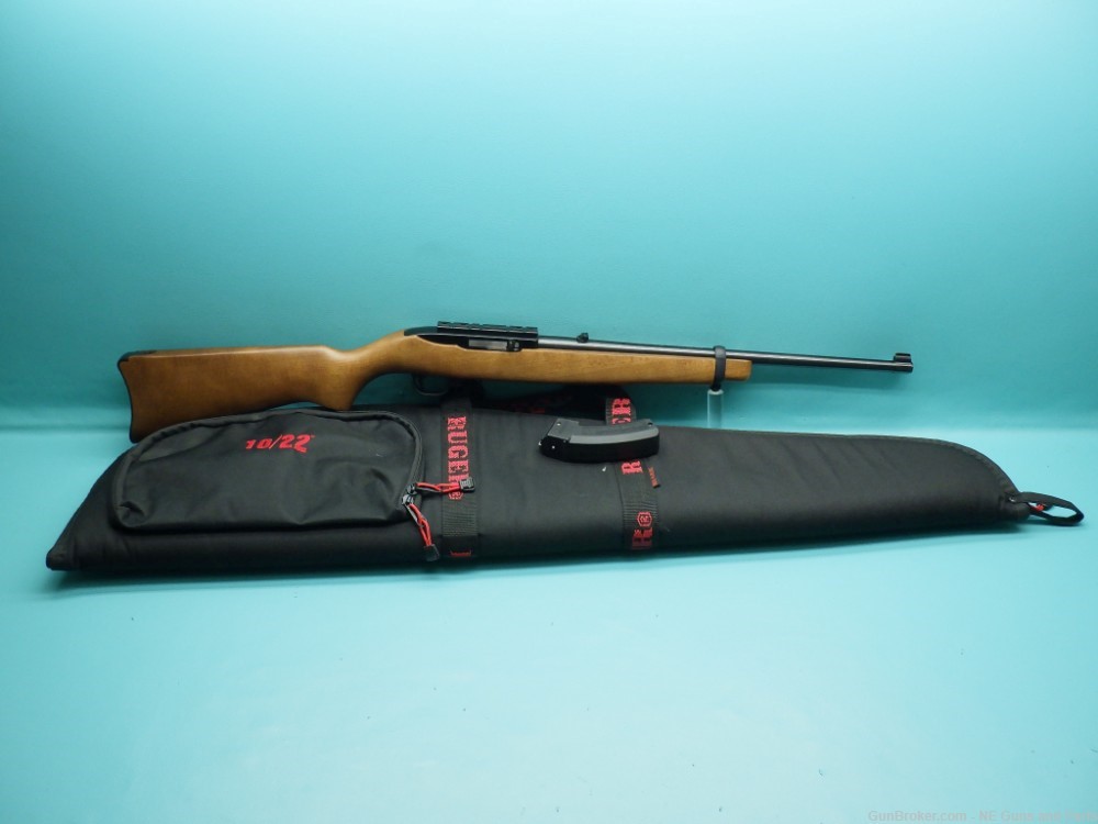 Ruger 10/22 Carbine .22LR 18.5"bbl Rifle W/Case, & 2 Mags-img-0