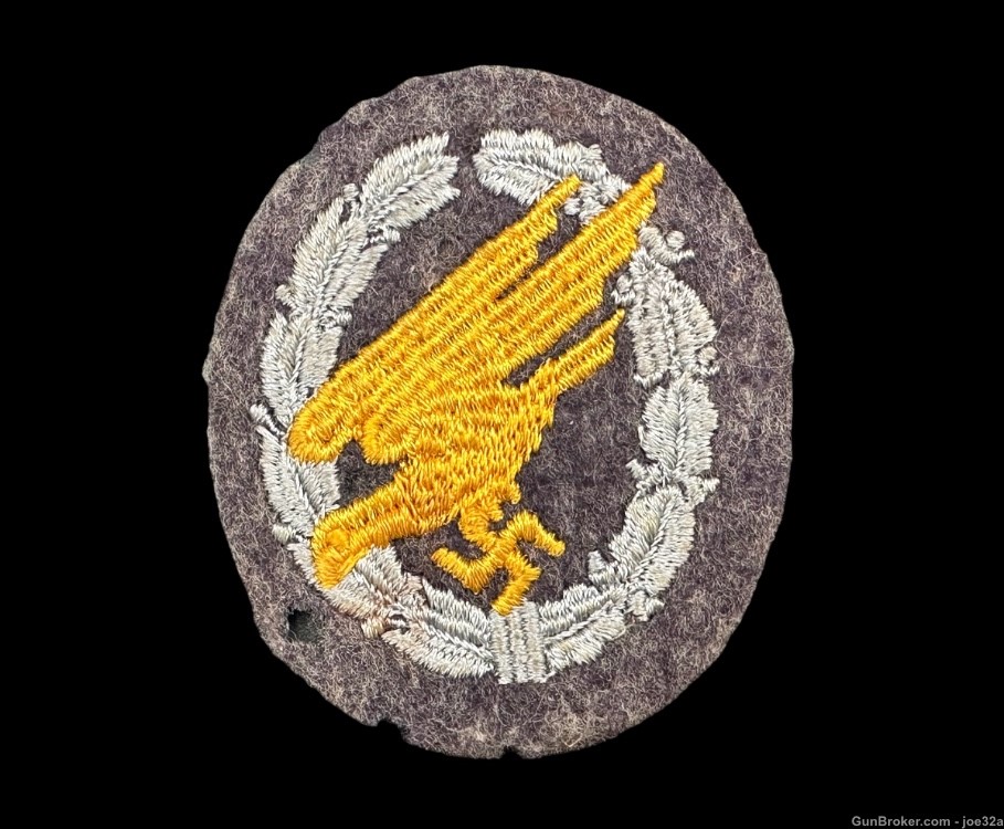 WW2 German Paratrooper FJ uniform Eagle Patch Flak tab tunic WWII insignia-img-1