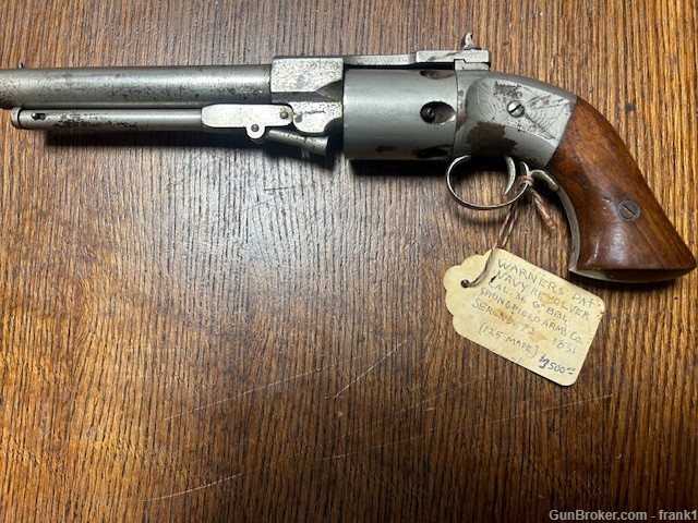 Rare 1851 Springfield Arms Co Navy Revolver 250 Made $1 No Reserve-img-1