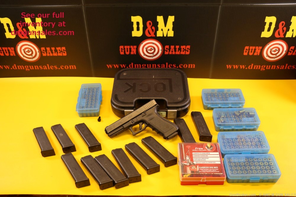 GLOCK 37 .45 GAP WITH 12 MAGS RELOADING DIES AND 250 UNPRIMED BRASS-img-1