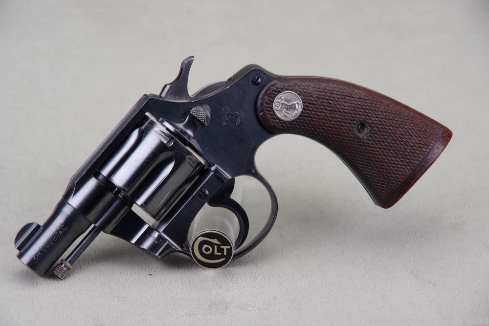Excellent 1934 Colt Pre-War Bankers Special 38 Colt 2'' Blue Square Butt-img-29