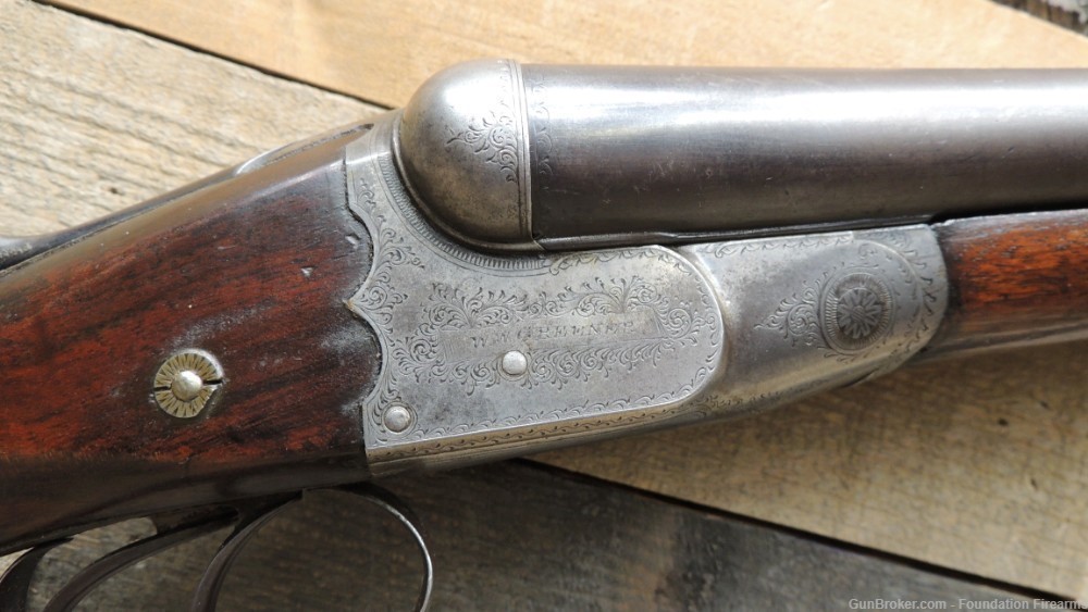 W.W.Greener SxS 12ga shotgun Beautiful mfg 1911 30" Bbls-img-3