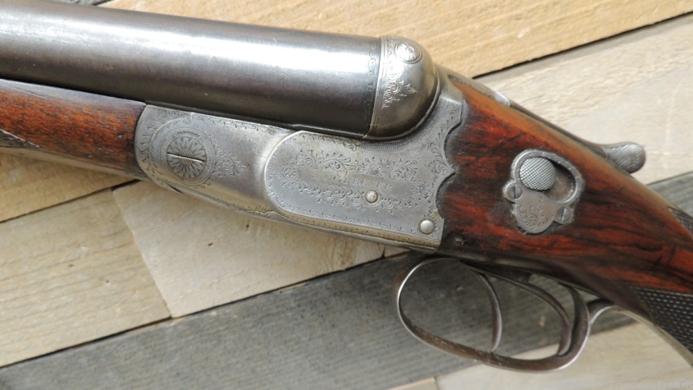 W.W.Greener SxS 12ga shotgun Beautiful mfg 1911 30" Bbls-img-15