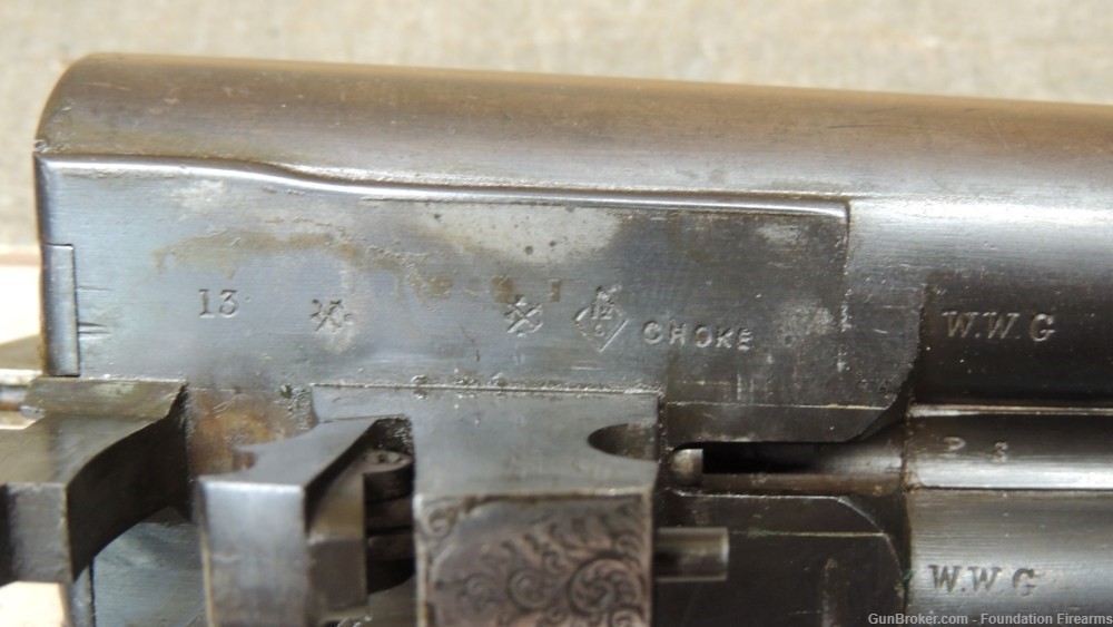 W.W.Greener SxS 12ga shotgun Beautiful mfg 1911 30" Bbls-img-24