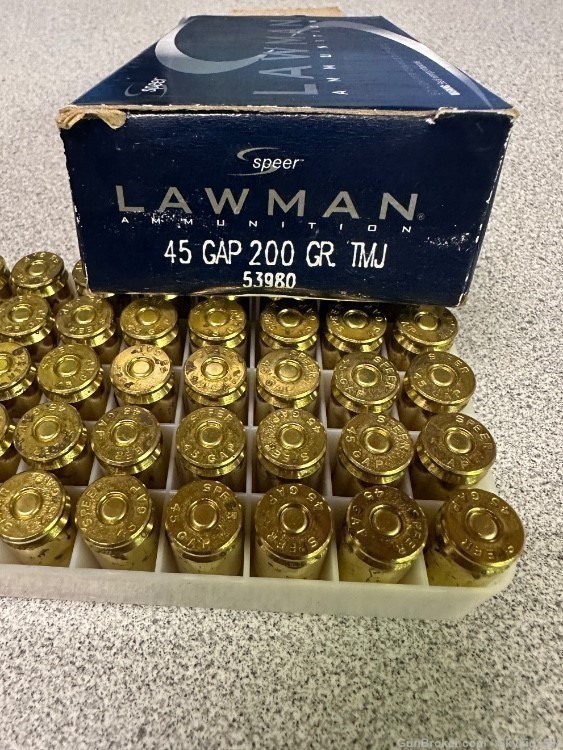 Speer Lawman 45 GAP 200 Gr TMJ 50 round box-img-1