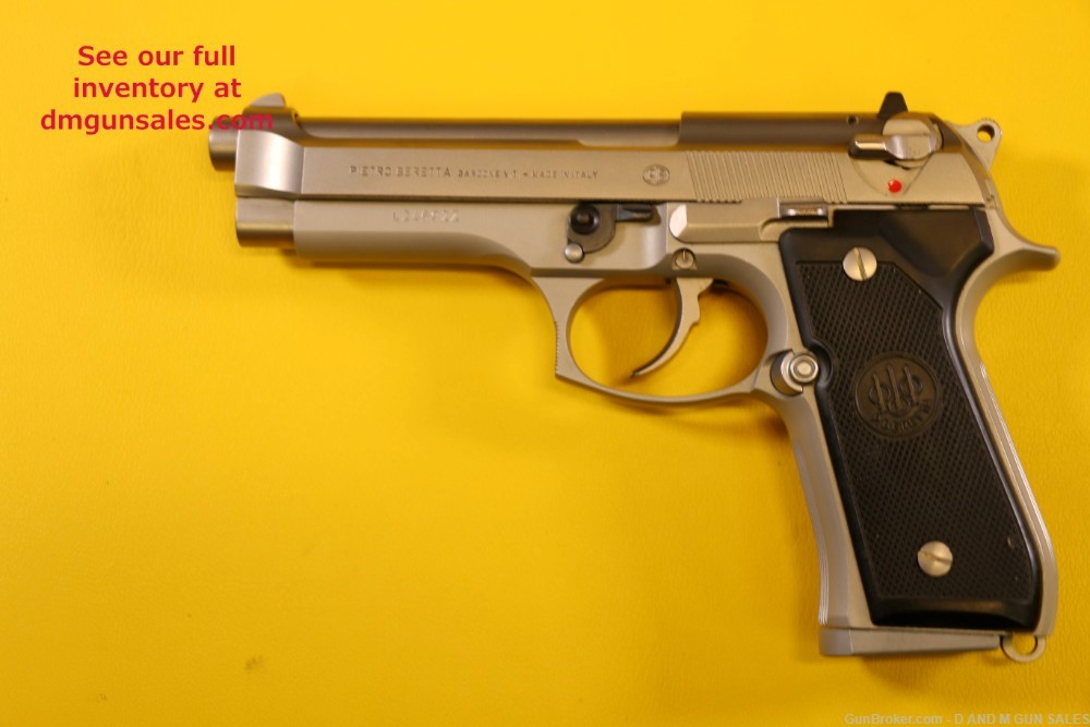 BERETTA 92FS STAINLESS 9MM MADE IN ITALY WITH LASERMAX GUIDE ROD LASER LNIB-img-6