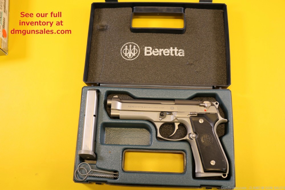 BERETTA 92FS STAINLESS 9MM MADE IN ITALY WITH LASERMAX GUIDE ROD LASER LNIB-img-25
