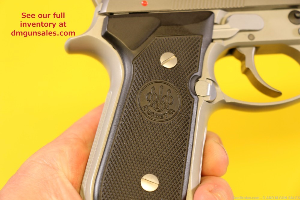 BERETTA 92FS STAINLESS 9MM MADE IN ITALY WITH LASERMAX GUIDE ROD LASER LNIB-img-14