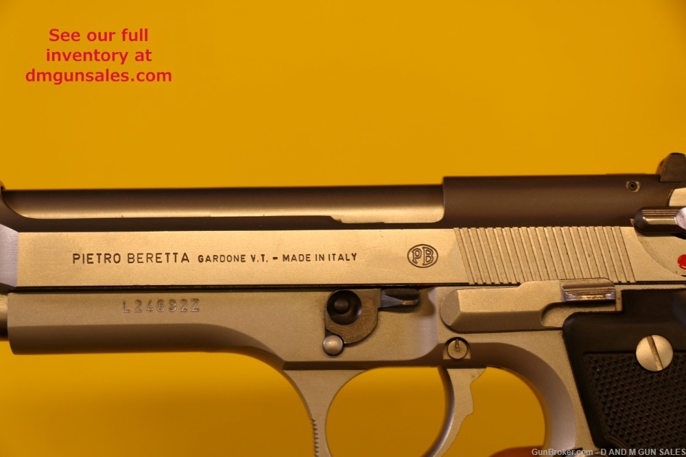 BERETTA 92FS STAINLESS 9MM MADE IN ITALY WITH LASERMAX GUIDE ROD LASER LNIB-img-20