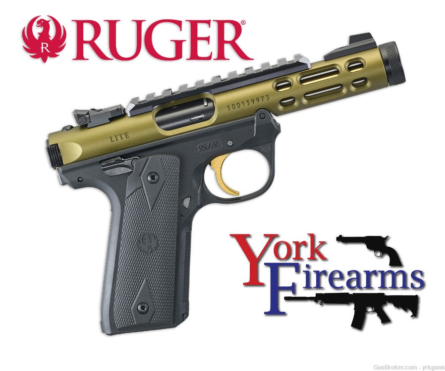 Ruger Mark IV 22/45 Lite OD Green Anodized 22LR 10RD Handgun NEW 43933-img-0