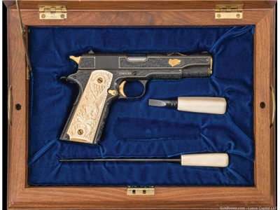 Colt Government Engraved Gold Inlaid Colt Angelo Bee