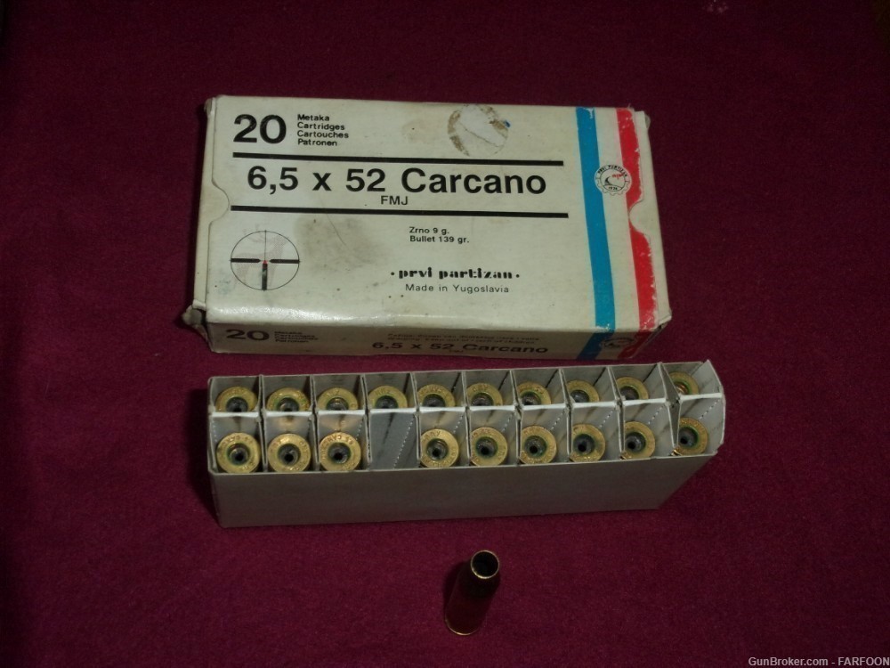 6.5X52 CARCANO BRASS (20) RNDS. IN BOX-img-0