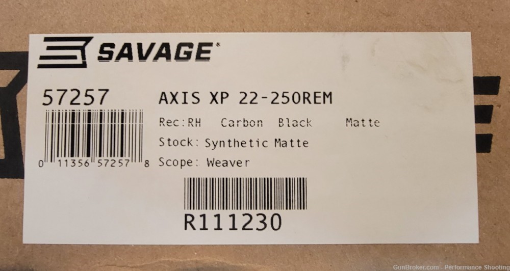 Savage AXIS XP 22-250 22" Barrel  3-9x40 Weaver Kaspa Scope-img-8