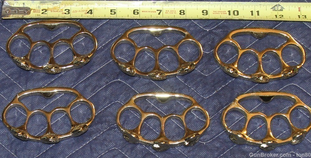 6 SETS OF BRASS KNUCKLES-PAPER WEIGHTS-img-0