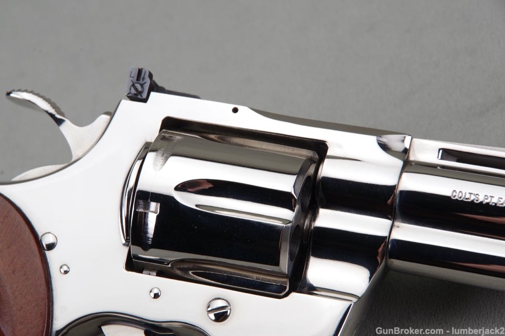 Exceptional 1977 Colt Python 357 Magnum 4'' Nickel NIB-img-14