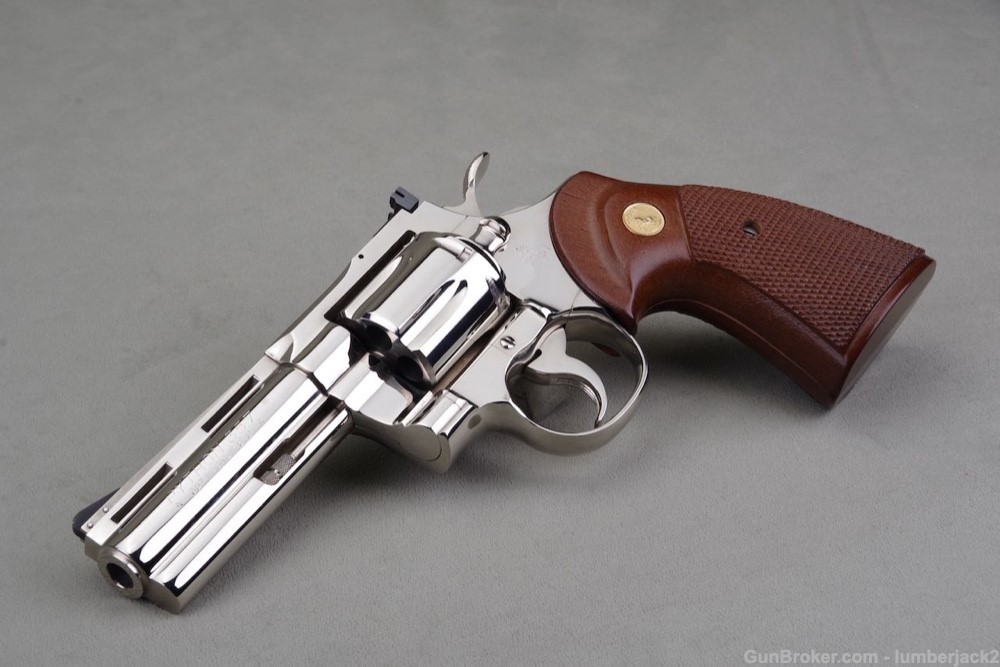 Exceptional 1977 Colt Python 357 Magnum 4'' Nickel NIB-img-34