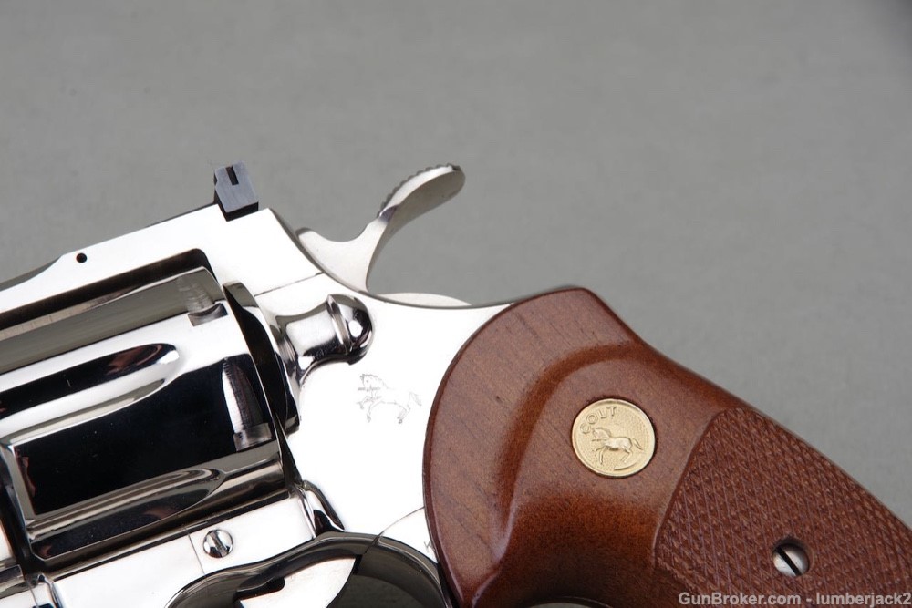Exceptional 1977 Colt Python 357 Magnum 4'' Nickel NIB-img-9