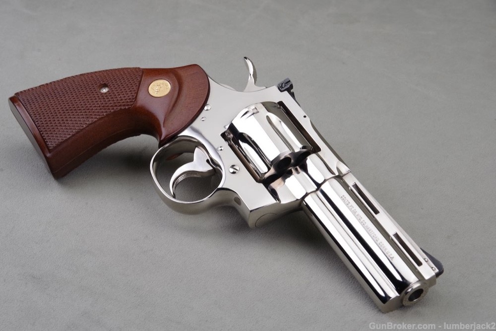 Exceptional 1977 Colt Python 357 Magnum 4'' Nickel NIB-img-33