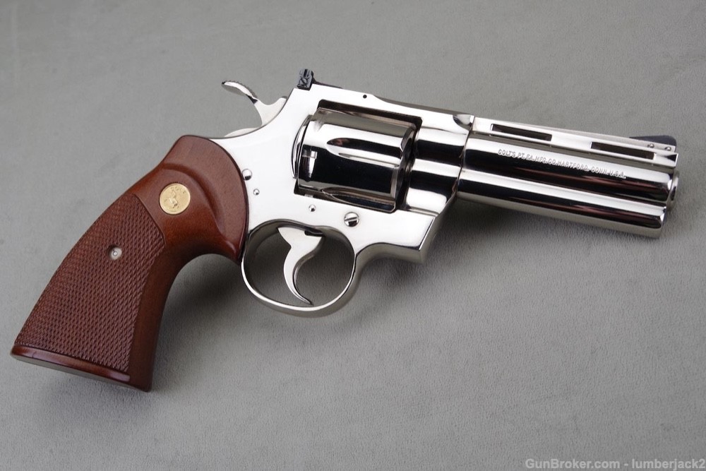 Exceptional 1977 Colt Python 357 Magnum 4'' Nickel NIB-img-12