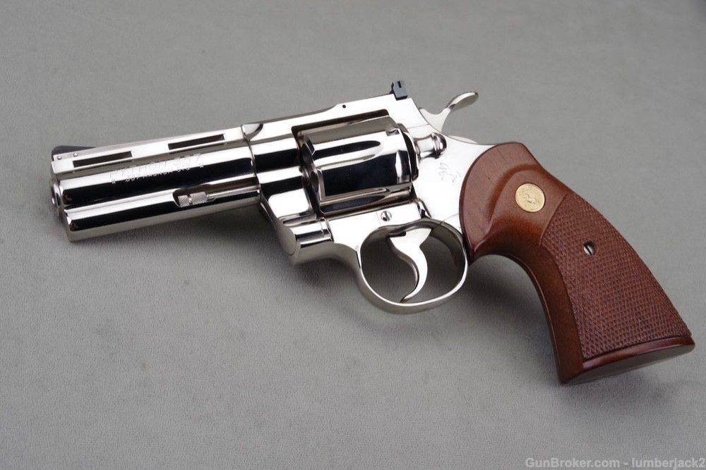Exceptional 1977 Colt Python 357 Magnum 4'' Nickel NIB-img-6