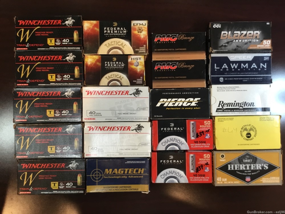 PENNY AUCTION 40 S&W 1000 ROUNDS ASSORTTED MAKE 180GR 165GR AMMO-img-3