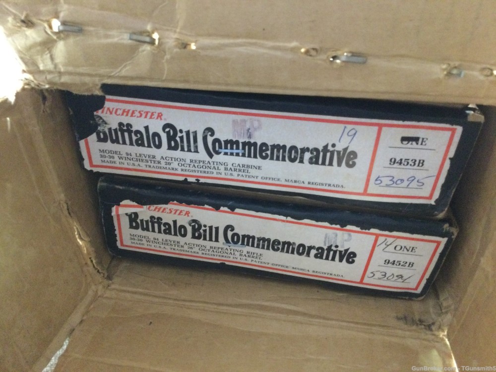 NIB WINCHESTER 1968 BUFFALO BILL COMMEMORATIVE RIFLE and CARBINE SET-img-94