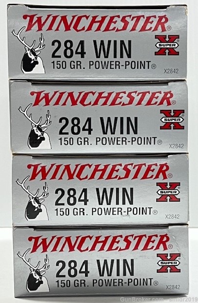20 Rounds Winchester 284 Win 150gr Power-Point Like New!-img-1