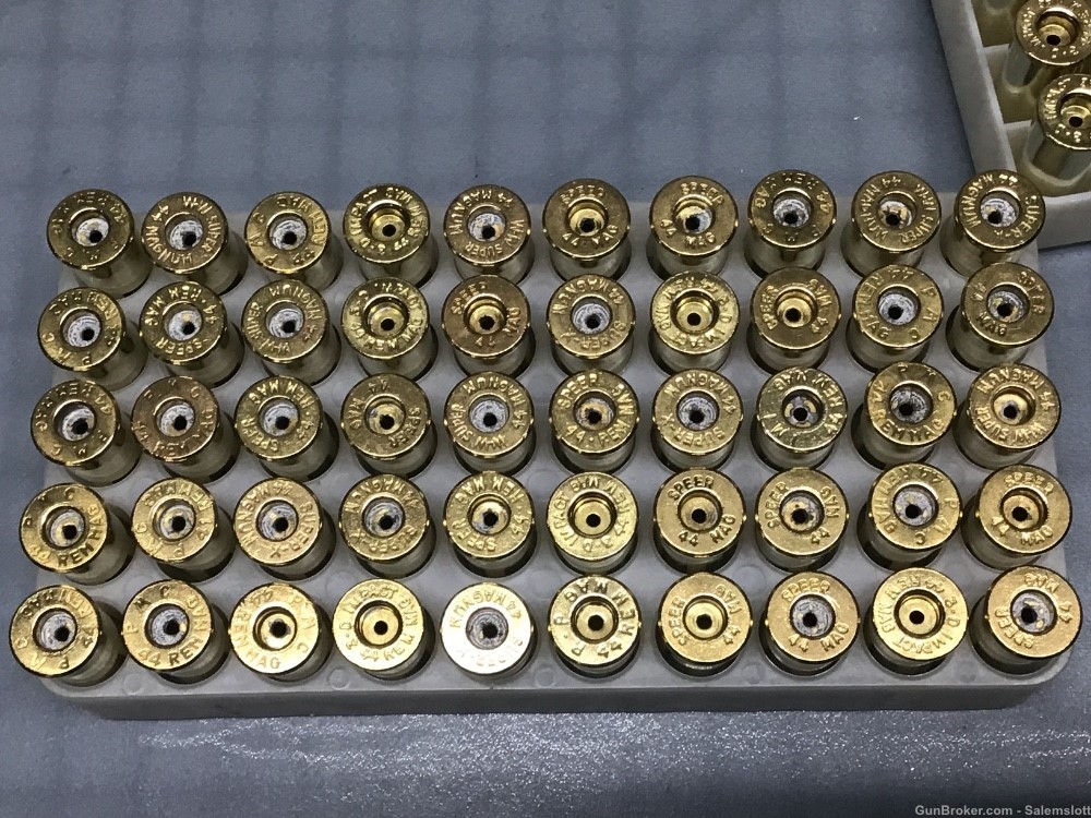 150 MHS 44 Rem Mag Brass Magnum Deprimed Pin Polished-img-3