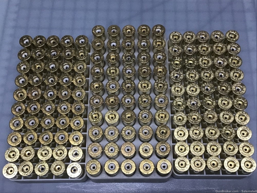 150 MHS 44 Rem Mag Brass Magnum Deprimed Pin Polished-img-1