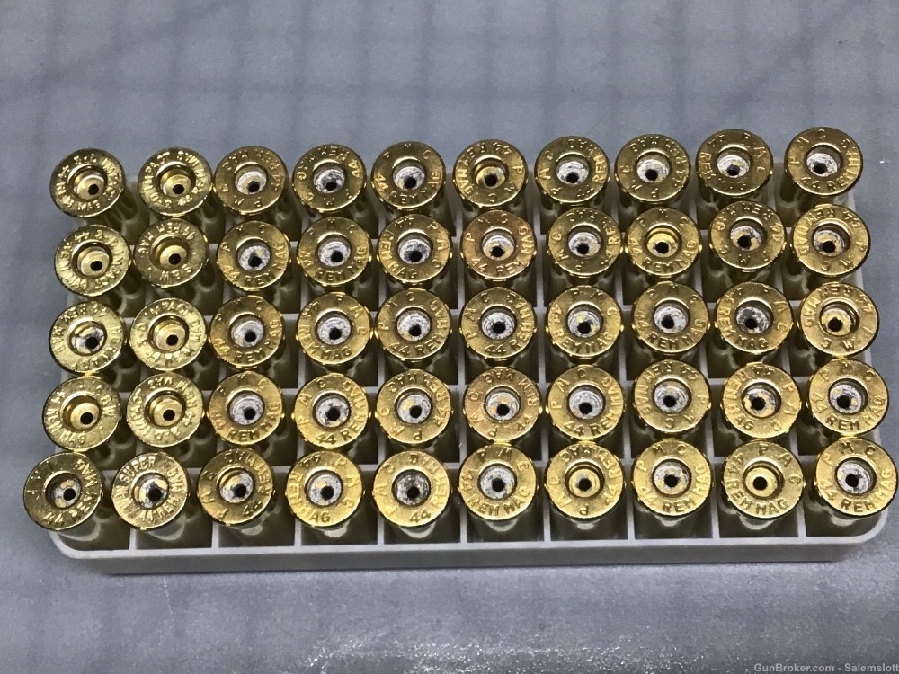 150 MHS 44 Rem Mag Brass Magnum Deprimed Pin Polished-img-4