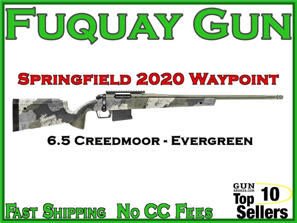 Springfield 2020 Waypoint 6.5 Creedmoor 22" BAW92265CMG Evergreen Camo-img-0