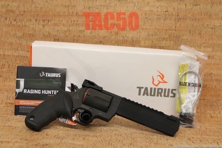 Taurus RAGING HUNTER 460 S&W MAGNUM 6 3/4" BLACK PORTED OPTIC READY 5 SHOT-img-0