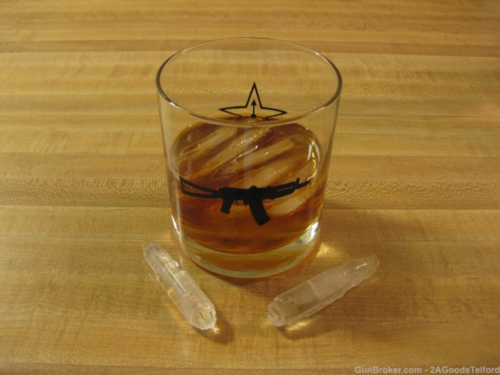 AK47 AK74 Krink Krinkov Tula Russian 11oz Libbey Whiskey Glass-img-3