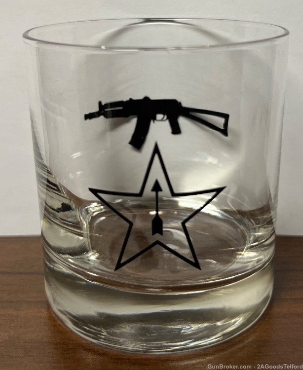 AK47 AK74 Krink Krinkov Tula Russian 11oz Libbey Whiskey Glass-img-2
