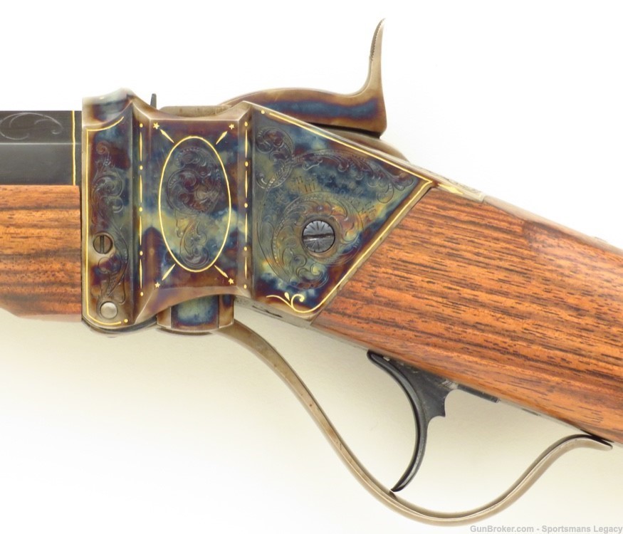 Little Sharps (Montana) .22 Magnum, serial 24, Otto, Pursley, engraved, 99%-img-5