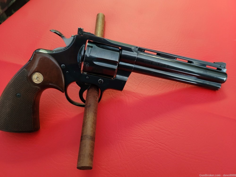 Vintage 1964 Colt Python 357 Magnum, 6" Royal Blue, Vent Rib Full Lug DA/SA-img-12