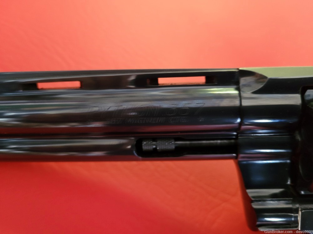 Vintage 1964 Colt Python 357 Magnum, 6" Royal Blue, Vent Rib Full Lug DA/SA-img-4