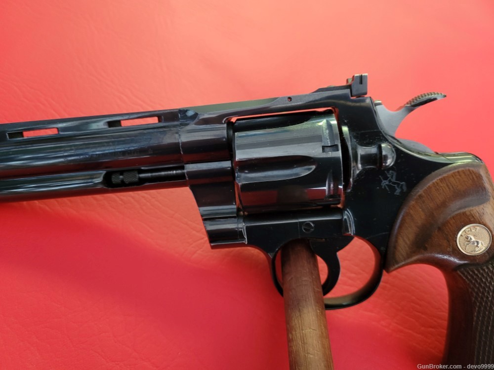 Vintage 1964 Colt Python 357 Magnum, 6" Royal Blue, Vent Rib Full Lug DA/SA-img-3