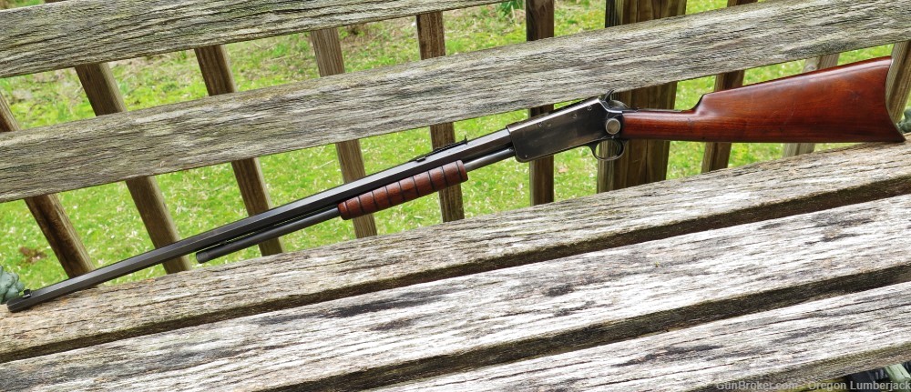 Marlin 27-S 32-20 cal. 24" Octagon Pump Gun From 1920 solid with Nice Bore!-img-2