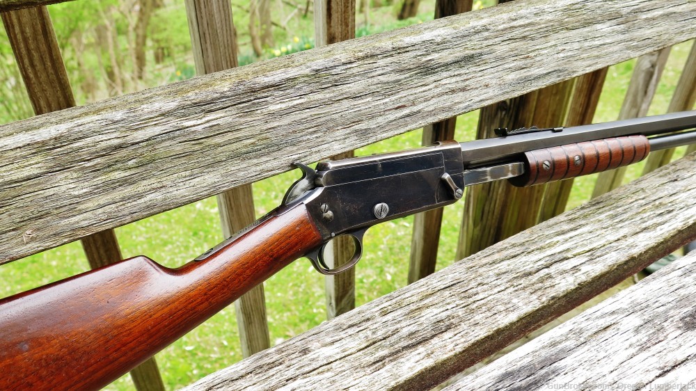Marlin 27-S 32-20 cal. 24" Octagon Pump Gun From 1920 solid with Nice Bore!-img-1