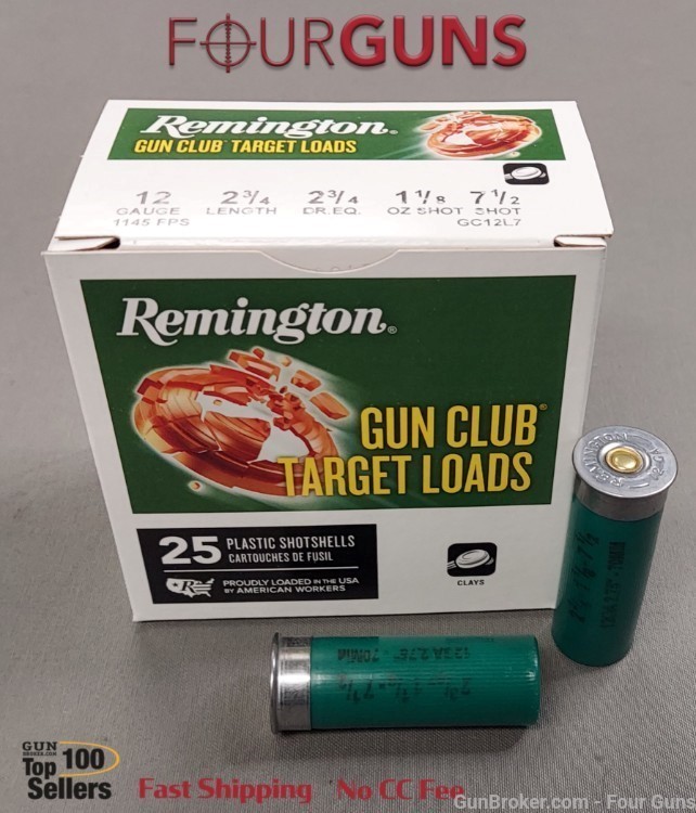 Remington Gun Club 12 Gauge 2.75" 1-1/8 oz 7.5 Shot 25 Per Box 20244-img-0